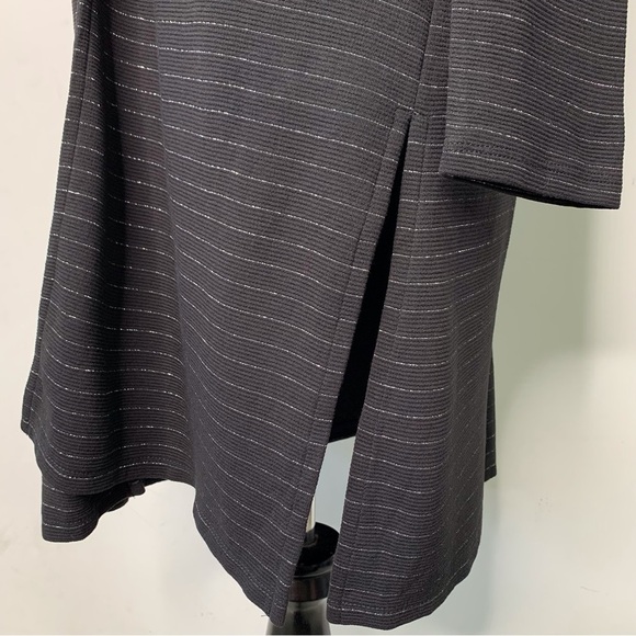 NWT J. Jill Women's Black Silver Striped Cardigan Sweater Open Front Size XS - Picture 8 of 12